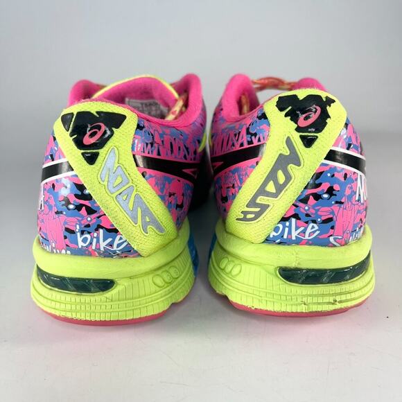 Asics Gel-Noosa Tri 10 Running Sneakers Shoes Neon Pink Blue Green Women 6 - Picture 4 of 14